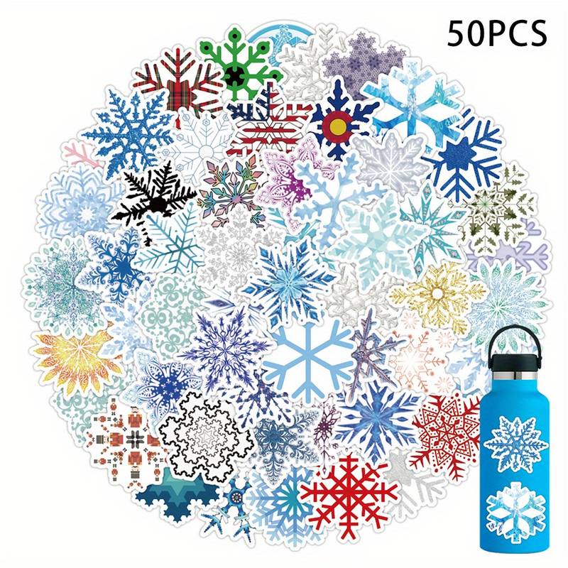 Snowflake Stickers Decoration Waterproof Vinyl Stickers For - Temu